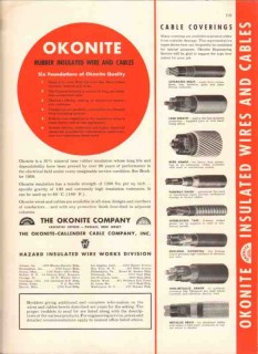 Okonite Company 1942 Vintage Catalog Electrical Wires Cables Insulated Okonite Company 1942 Vintage Catalog Electrical Wires Cables Insulated