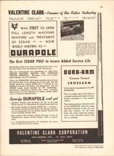 Valentine Clark Corp 1942 Vintage Catalog Cedar Pole Durapole Electric Valentine Clark Corp 1942 Vintage Catalog Cedar Pole Durapole Electric