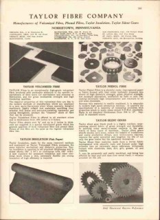 Taylor Fibre Company 1942 Vintage Catalog Insulation Vulcanized Phenol Taylor Fibre Company 1942 Vintage Catalog Insulation Vulcanized Phenol