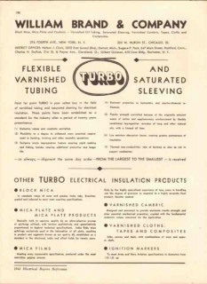William Brand Company 1942 Vintage Catalog Turbo Varnished Oil Tubing