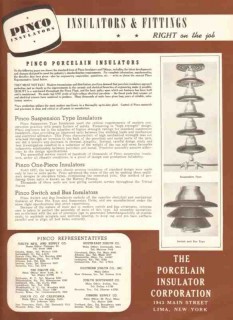 Porcelain Insulator Corp 1943 Vintage Catalog Pinco Bus Distribution