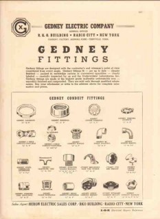 Gedney Electric Company 1943 Vintage Catalog Conduit Fittings Bodies