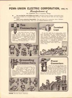 Penn-Union Electric Corp 1943 Vintage Catalog Power Ground Connectors