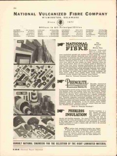 National Vulcanized Fibre Company 1943 Vintage Catalog Sheet Rod Tubes