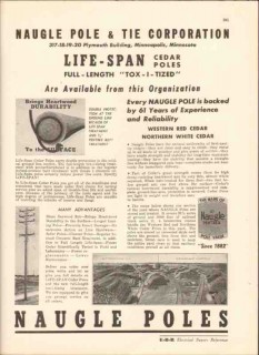 Naugle Pole Tie Corp 1943 Vintage Catalog Cedar Life-Span Tox-I-Tized Naugle Pole Tie Corp 1943 Vintage Catalog Cedar Life-Span Tox-I-Tized