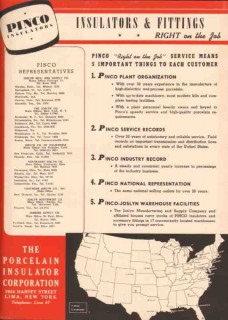 Porcelain Insulator Corp 1944 Vintage Catalog Pinco Pin Bus Suspension