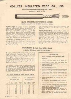 Collyer Insulated Wire Company 1944 Vintage Catalog Cables Resistol Collyer Insulated Wire Company 1944 Vintage Catalog Cables Resistol