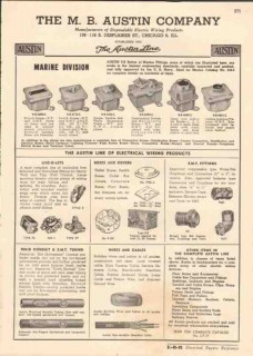 M B Austin Company 1944 Vintage Catalog Electric Wiring Product Marine