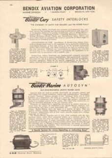 Bendix Aviation Corp 1944 Vintage Catalog Electrical Safety Interlocks