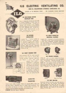 ILG Electric Ventilating Company 1944 Vintage Catalog Fans Blowers