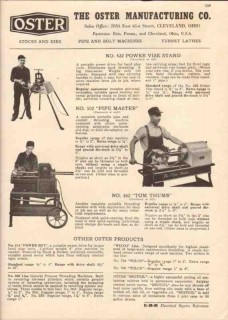 Oster Mfg Company 1944 Vintage Catalog Pipe Master Power Vise Stand