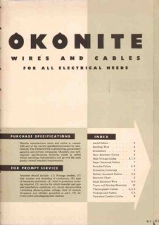 Okonite Company 1948 Vintage Catalog Electrical Wires Cables Tapes