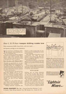 Mixing Equipment Company 1955 Vintage Ad CB Webster Drilling Houston