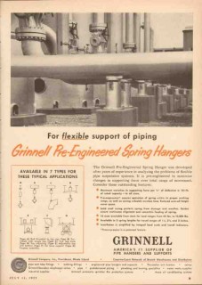Grinnell Company 1955 Vintage Ad Piping Spring Hangers Pre-Engineered Grinnell Company 1955 Vintage Ad Piping Spring Hangers Pre-Engineered