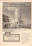Chicago Bridge Iron Company 1955 Vintage Ad Oil Refinery Structures