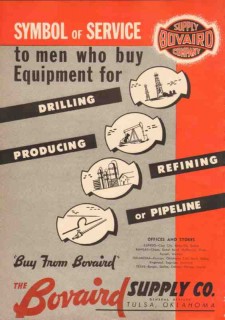 Bovaird Supply Company 1950 Vintage Ad Oil Symbol Service Equipment