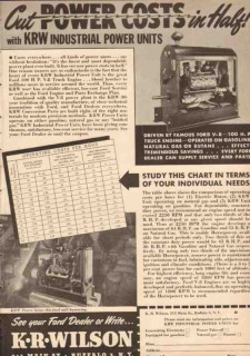 K R Wilson Inc 1950 Vintage Ad Oil Industrial Power Units KRW Costs K R Wilson Inc 1950 Vintage Ad Oil Industrial Power Units KRW Costs