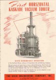 Koch Engineering Company 1950 Vintage Ad Oil Kaskade Vacuum Tower Gas Koch Engineering Company 1950 Vintage Ad Oil Kaskade Vacuum Tower Gas