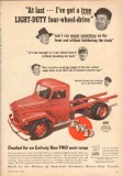 four wheel drive auto company 1950 true light-duty truck vintage ad