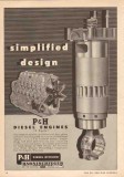 Harnischfeger Corp 1950 Vintage Ad PH Diesel Engines Simplified Design Harnischfeger Corp 1950 Vintage Ad PH Diesel Engines Simplified Design