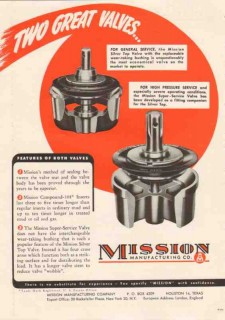 Mission Mfg Company 1950 Vintage Ad Oil Valves High Pressure Service Mission Mfg Company 1950 Vintage Ad Oil Valves High Pressure Service