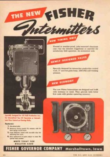Fisher Governor Company 1950 Vintage Ad Valve Intermitters Timing Unit Fisher Governor Company 1950 Vintage Ad Valve Intermitters Timing Unit