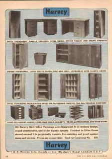 g a harvey company 1950 steel office furniture desk shelves vintage ad g a harvey company 1950 steel office furniture desk shelves vintage ad