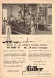 Fuller Company 1950 Vintage Ad Rotary Compressors Efficiency Refinery