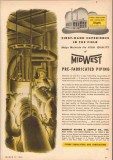 Midwest Piping Supply Company 1950 Vintage Ad Pre-Fabricated Quality