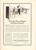ludlow typograph company 1926 better business printing shop vintage ad