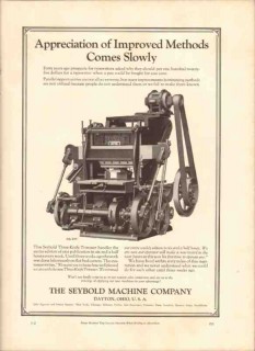 seybold machine company 1926 improved three-knife trimmer vintage ad