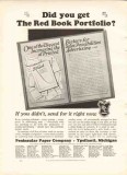 peninsular paper company 1926 red book portfolio printing vintage ad