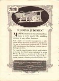 miehle printing press mfg company 1926 business judgement vintage ad