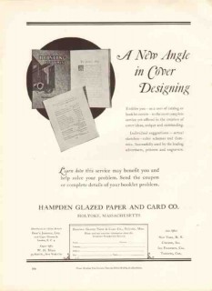 hampden glazed paper card company 1926 cover designing vintage ad