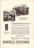 kimble electric company 1926 cylinder press control printer vintage ad