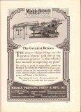 miehle printing press mfg company 1926 greatest return vintage ad