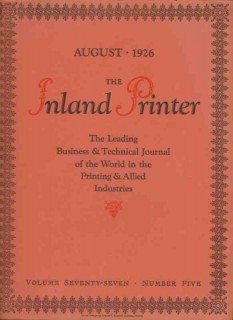 inland printer 1926 joseph c kuehnl magazine cover art vintage print inland printer 1926 joseph c kuehnl magazine cover art vintage print
