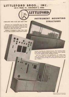 Littleford Bros Inc 1948 Vintage Catalog Industry Instrument Structure