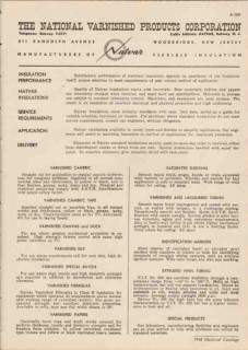 National Varnished Products Corp 1948 Vintage Catalog Insulation