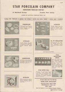 Star Porcelain Company 1948 Vintage Catalog Insulation Frenchtown Star Porcelain Company 1948 Vintage Catalog Insulation Frenchtown