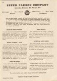 Speer Carbon Company 1948 Vintage Catalog Motor Generator Brushes