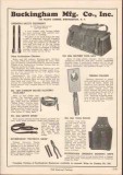 Buckingham Mfg Company 1949 Vintage Catalog Tool Bag Thread Cleaner