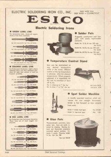 Electric Soldering Iron Company 1949 Vintage Catalog Solder Pots Esico