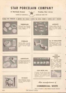 Star Porcelain Company 1949 Vintage Catalog Insulation Lavolain Beads Star Porcelain Company 1949 Vintage Catalog Insulation Lavolain Beads