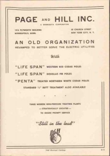Page Hill Inc 1949 Vintage Catalog Poles Life Span Electric Utilities Page Hill Inc 1949 Vintage Catalog Poles Life Span Electric Utilities