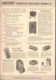 P R Mallory Company 1949 Vintage Catalog Electric Rectifier Capacitor
