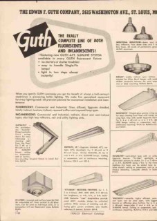 Edwin F Guth Company 1951 Vintage Catalog Electric Lighting Luminaires