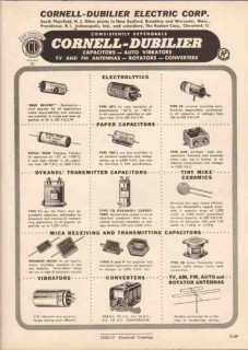 Cornell-Dubilier Electric Corp 1951 Vintage Catalog Capacitor Vibrator