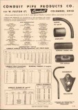 Conduit Pipe Products Company 1952 Vintage Catalog Elbows Nipples