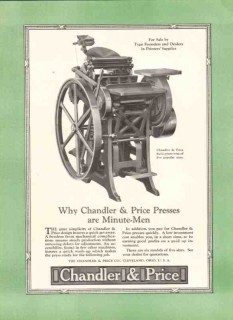 chandler price company 1926 minute men presses printing vintage ad